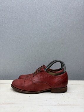 Frye Red Leather Erin Oxford Shoes Size 7